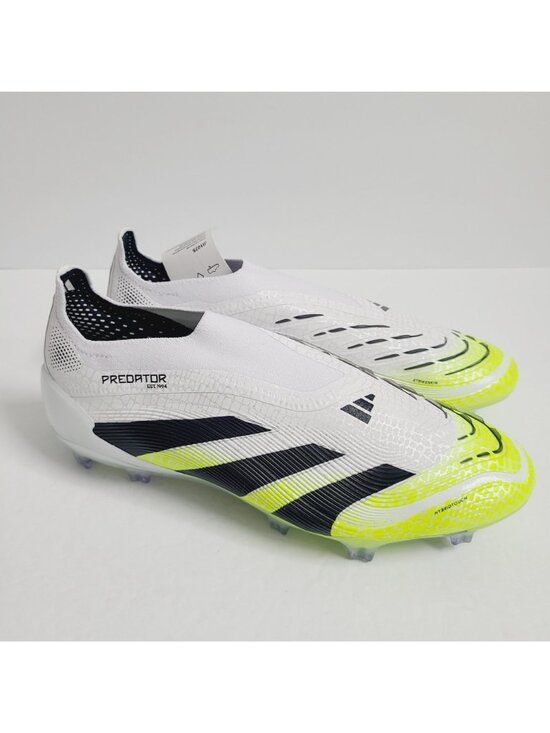 NEW Adidas Predator Elite Laceless FG Soccer Cleats JI1075 Size 11 White main image 5